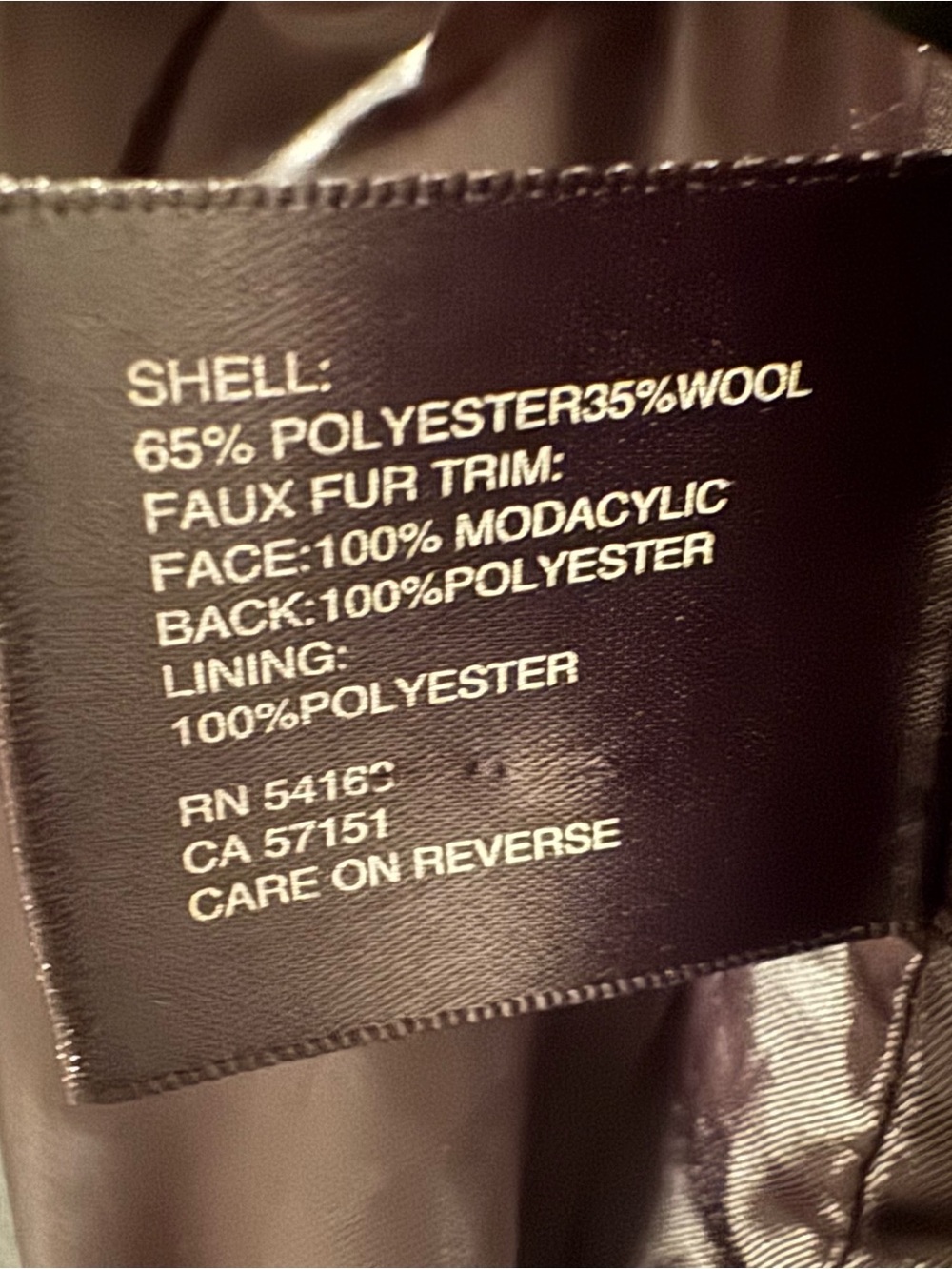 Kenneth Cole New York Grey Wool-Blend Moto Coat with Faux Fur Collar - Size M - Picture 7 of 7